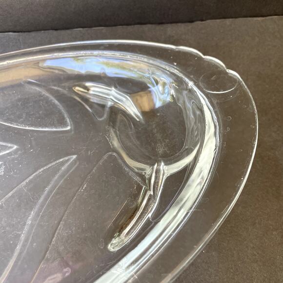 Vintage Pyrex Clear Tree of Life Meat Platter Roasting Plate 815 - Picture 2 of 10